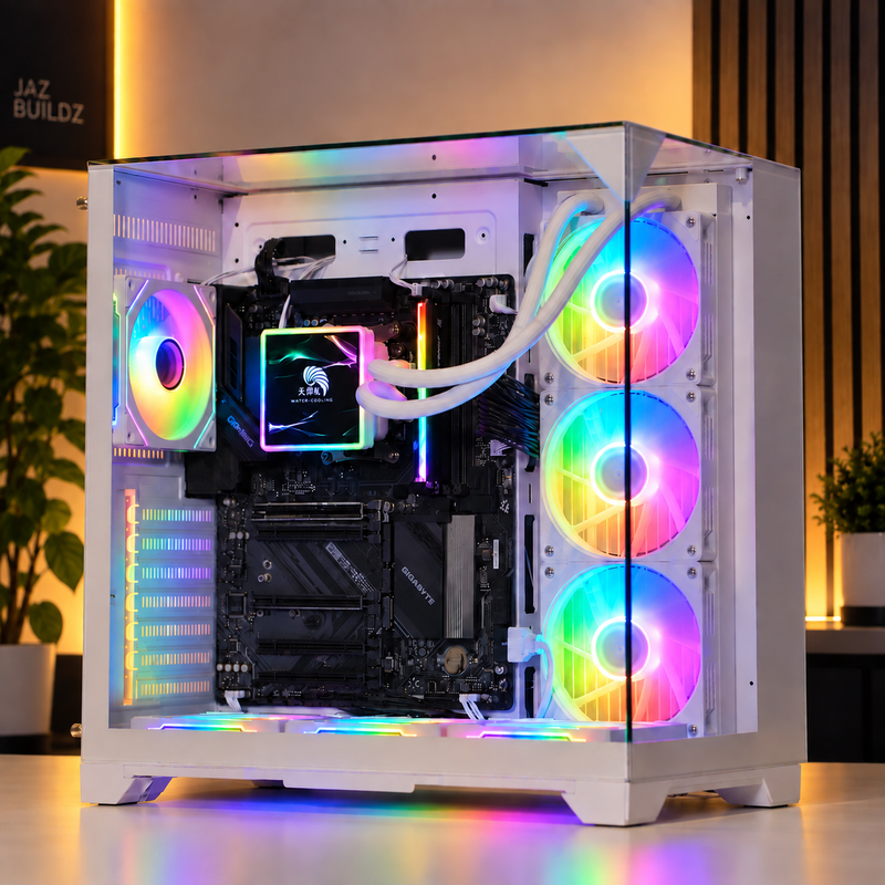 Jaz Buildz GPU-Ready Gaming PC | Ryzen 7 9850X3D | 32GB DDR5 | 1TB SSD | No GPU